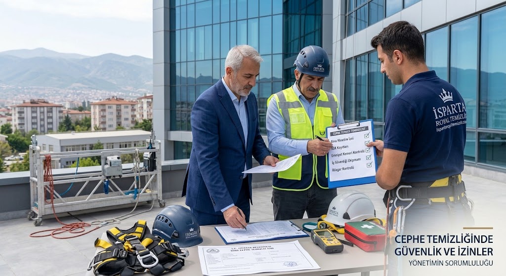 Cephe temizliğinde güvenlik ve izinler: yönetimin sorumluluğu