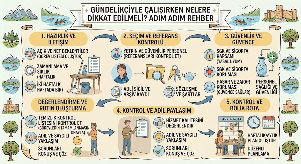 Gündelikçiyle çalışırken nelere dikkat edilmeli?