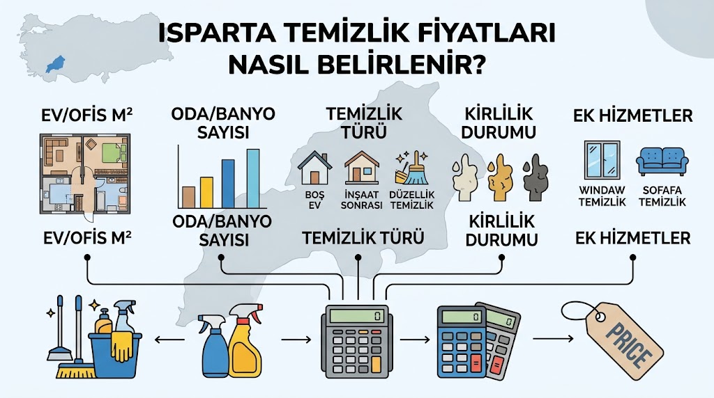 Isparta temizlik fiyatları nasıl belirlenir?
