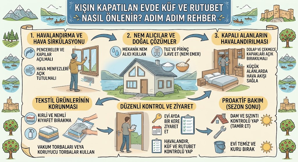 Kışın kapatılan evde küf ve rutubet nasıl önlenir?